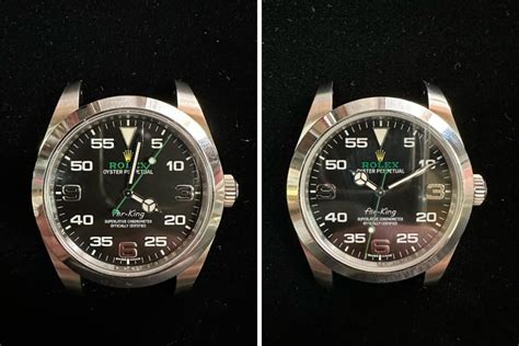 rolex air-king fake vs real